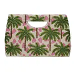 Tiana Palm Trees in Pewter Cut Out Clutch