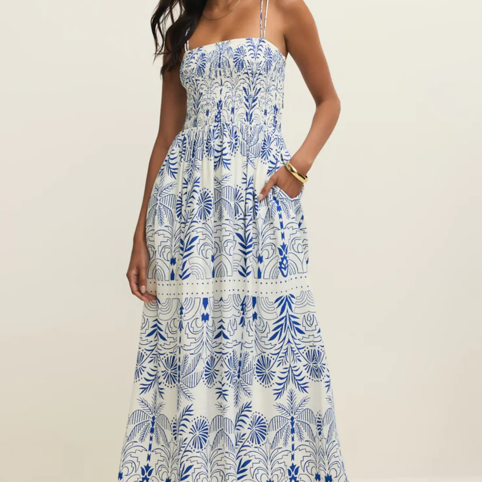 Z Supply Nadine Palm Maxi Dress