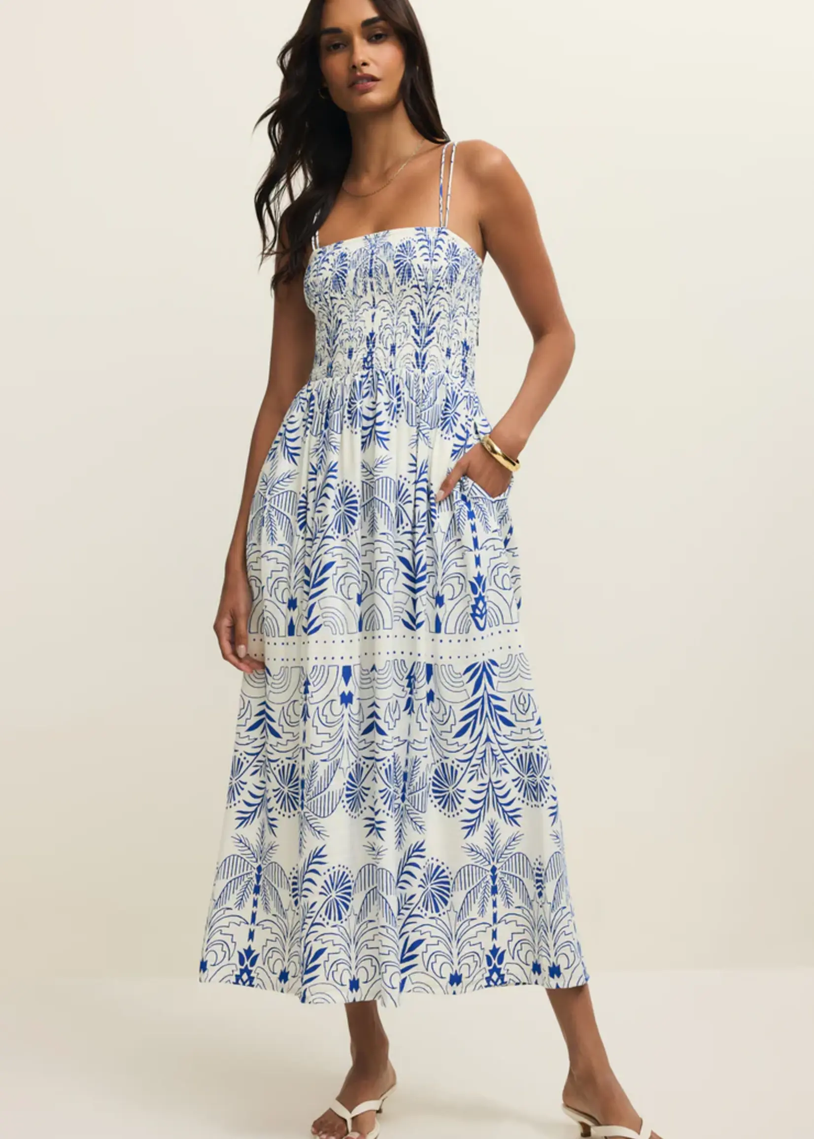 Z Supply Nadine Palm Maxi Dress