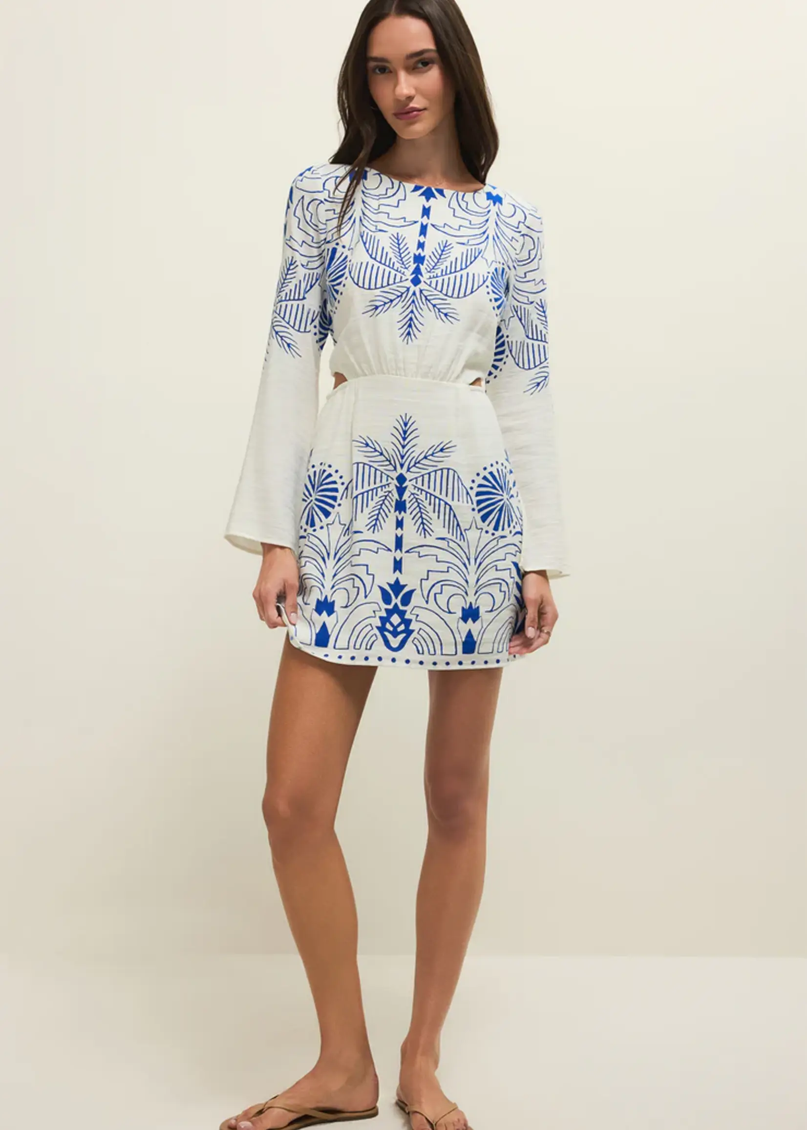 Z Supply Tahina Palm Mini Dress