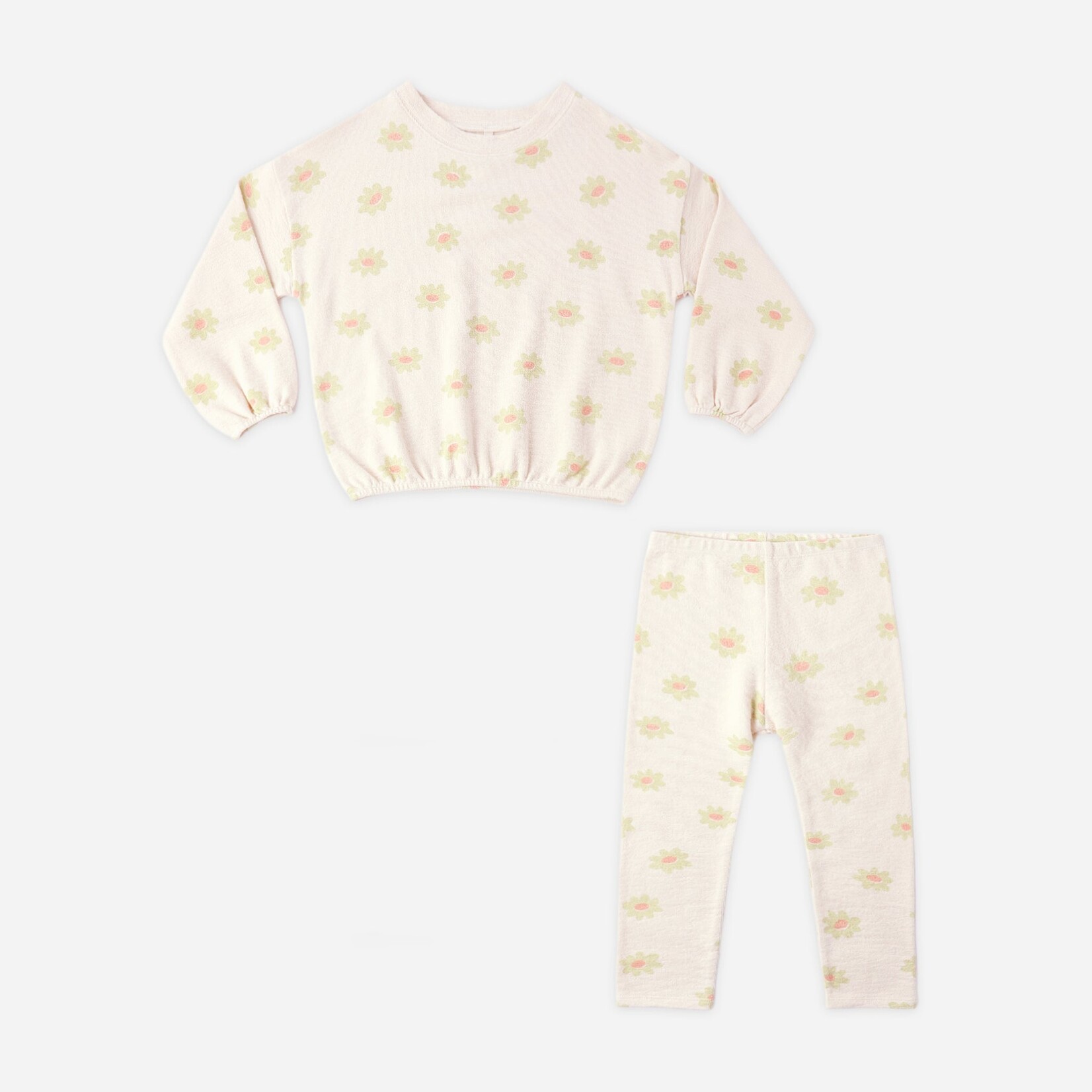 Rylee + Cru LLC Spongey Knit Set Yellow Daisy