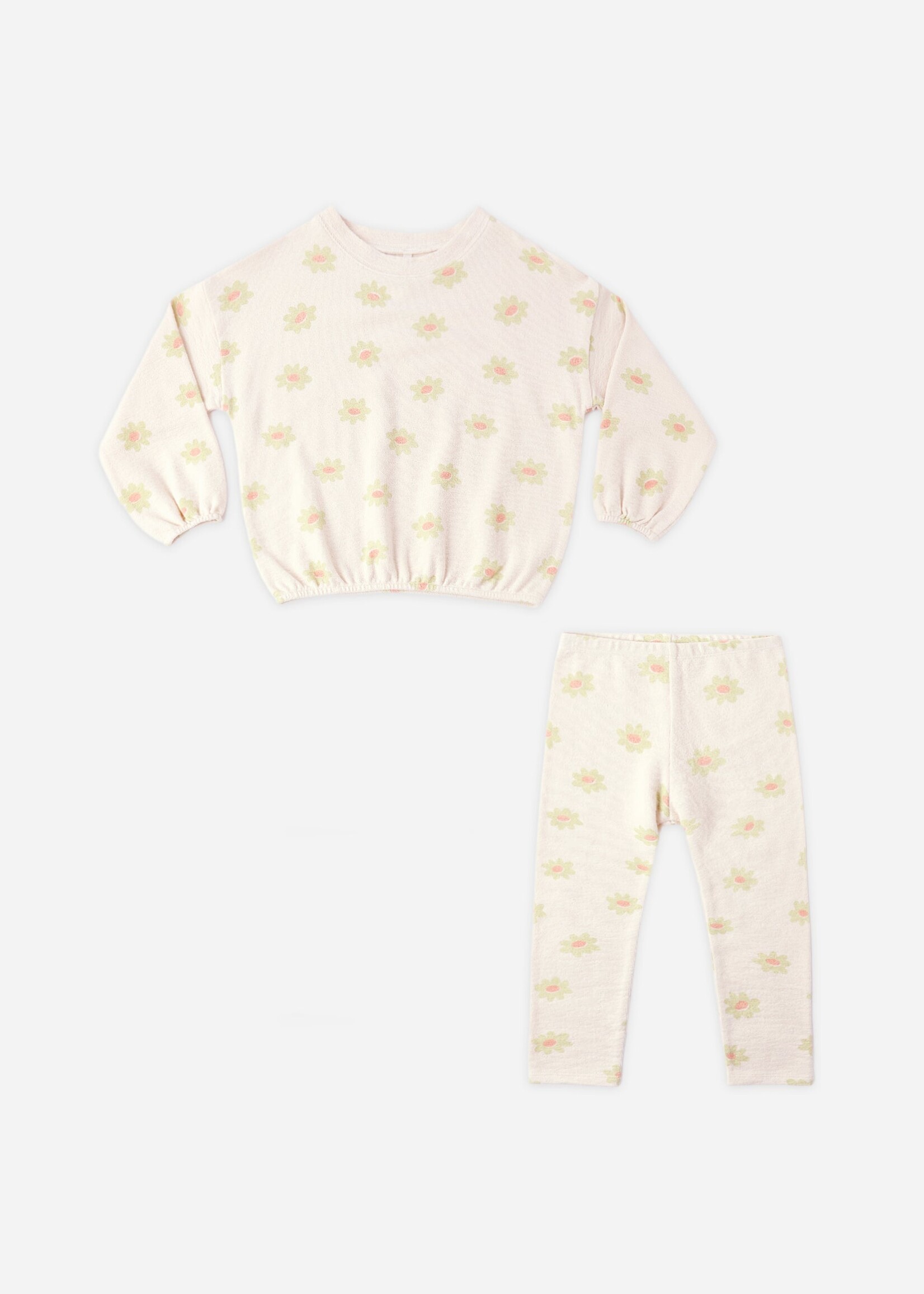 Rylee + Cru LLC Spongey Knit Set Yellow Daisy