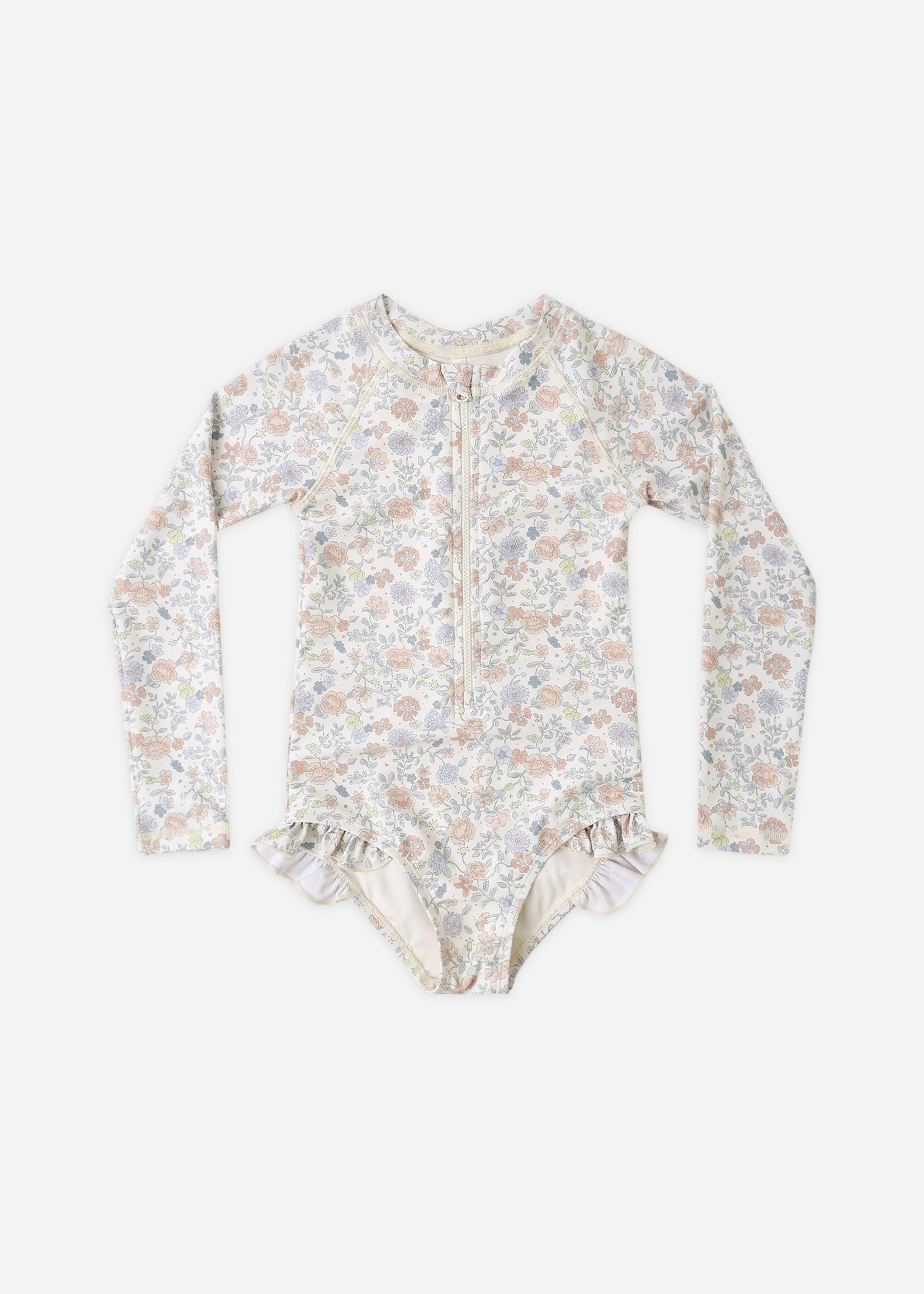 Rylee + Cru LLC Rashguard One-Piece Bloom