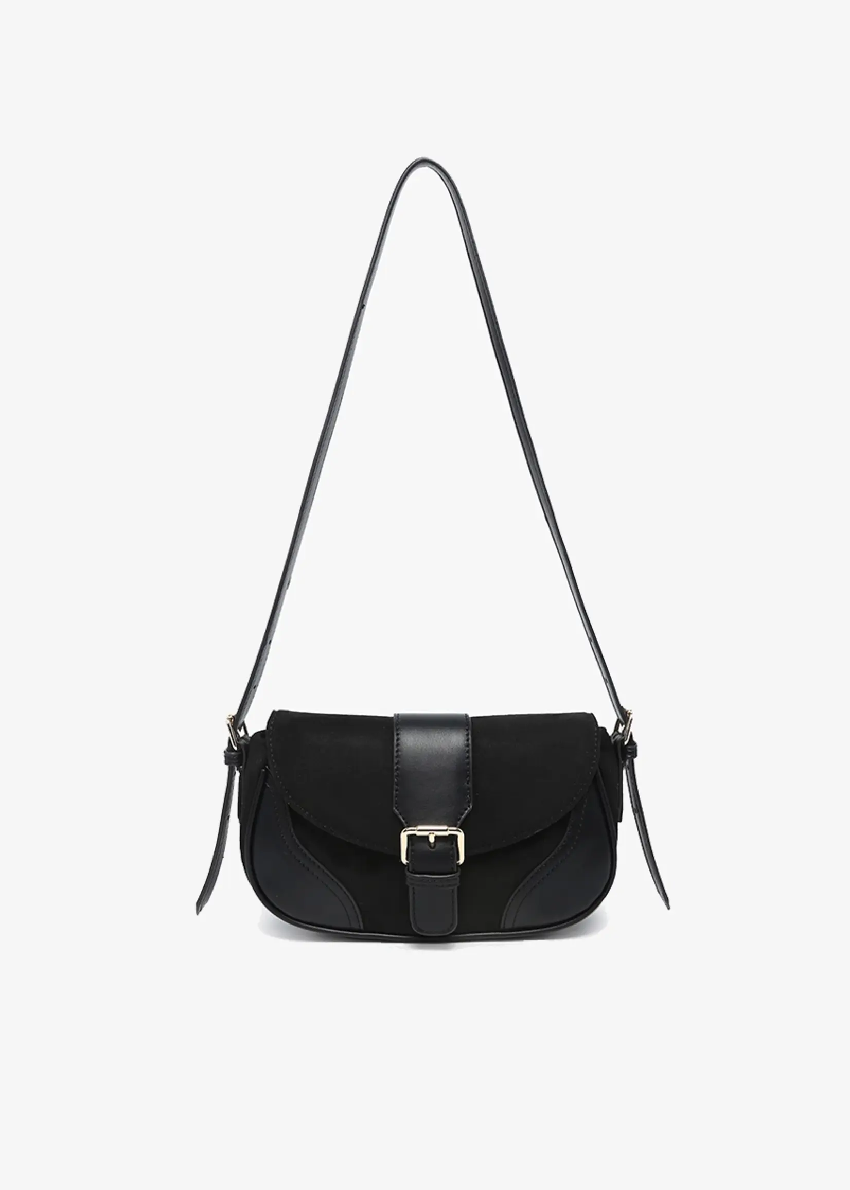 Duffy Contrast Suede Shoulder Bag