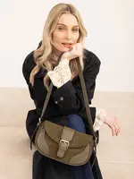 Duffy Contrast Suede Shoulder Bag