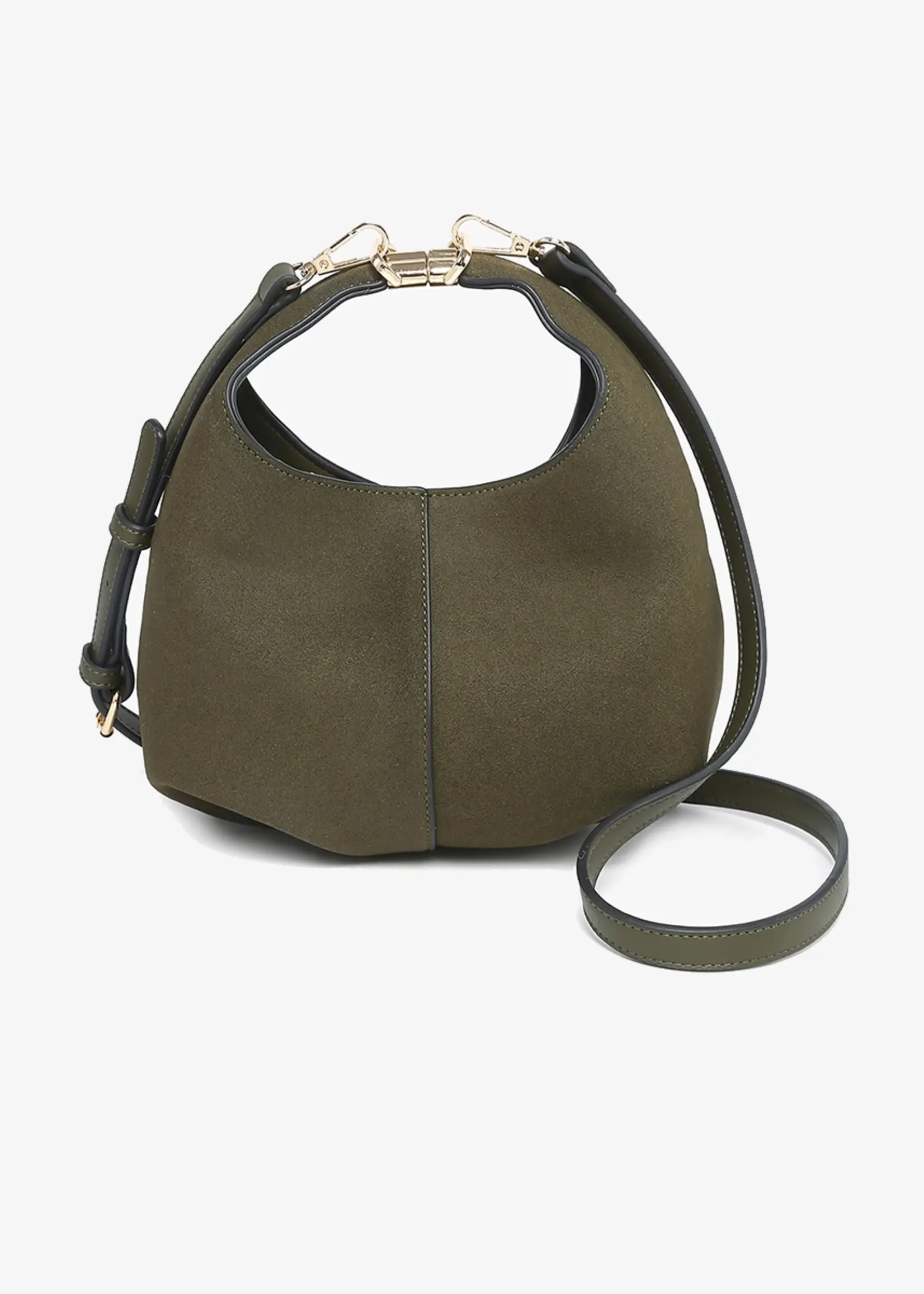 Elena Convertible Suede Crossbody Bag