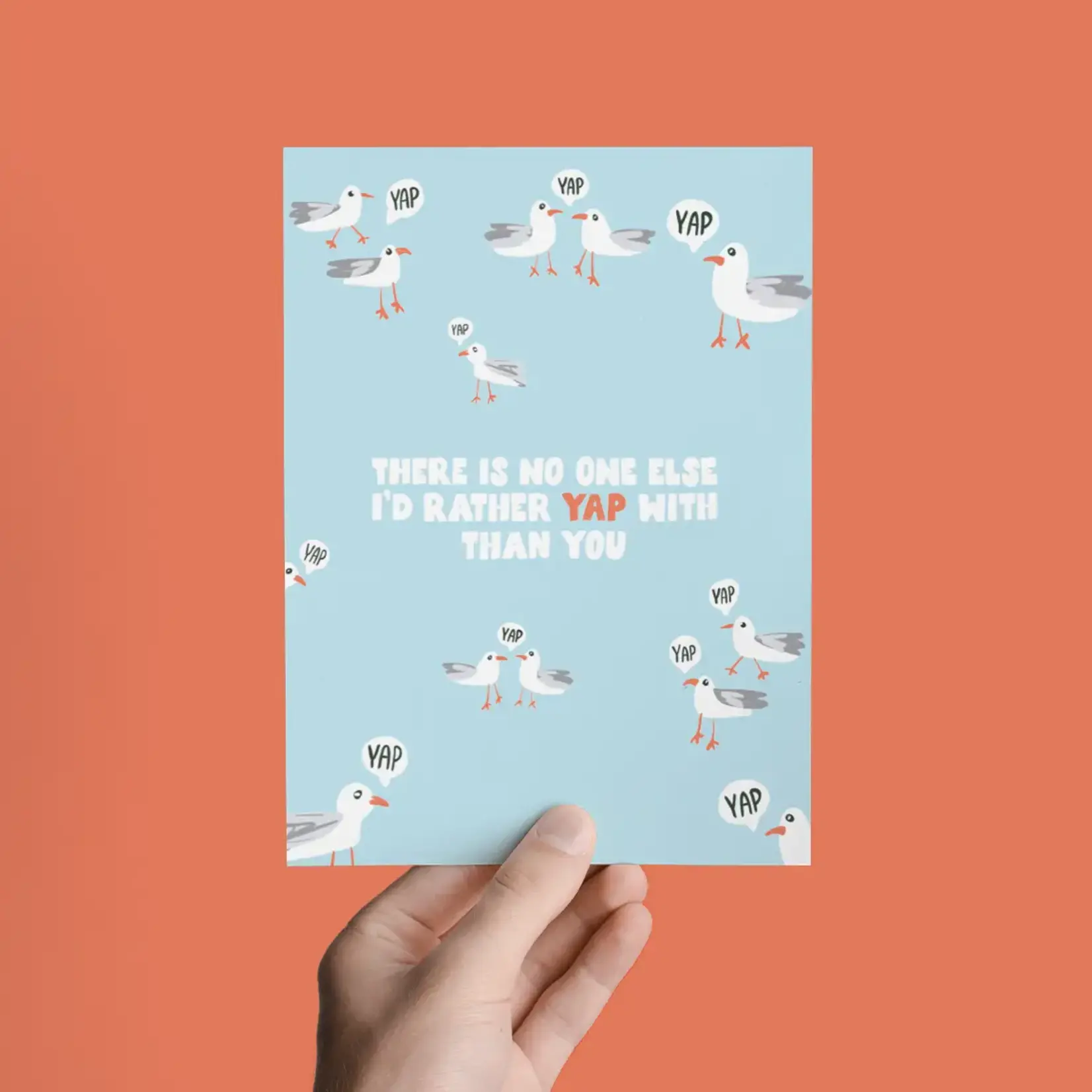 Yapping Seagulls Valentine Anniversary Love Greeting Card