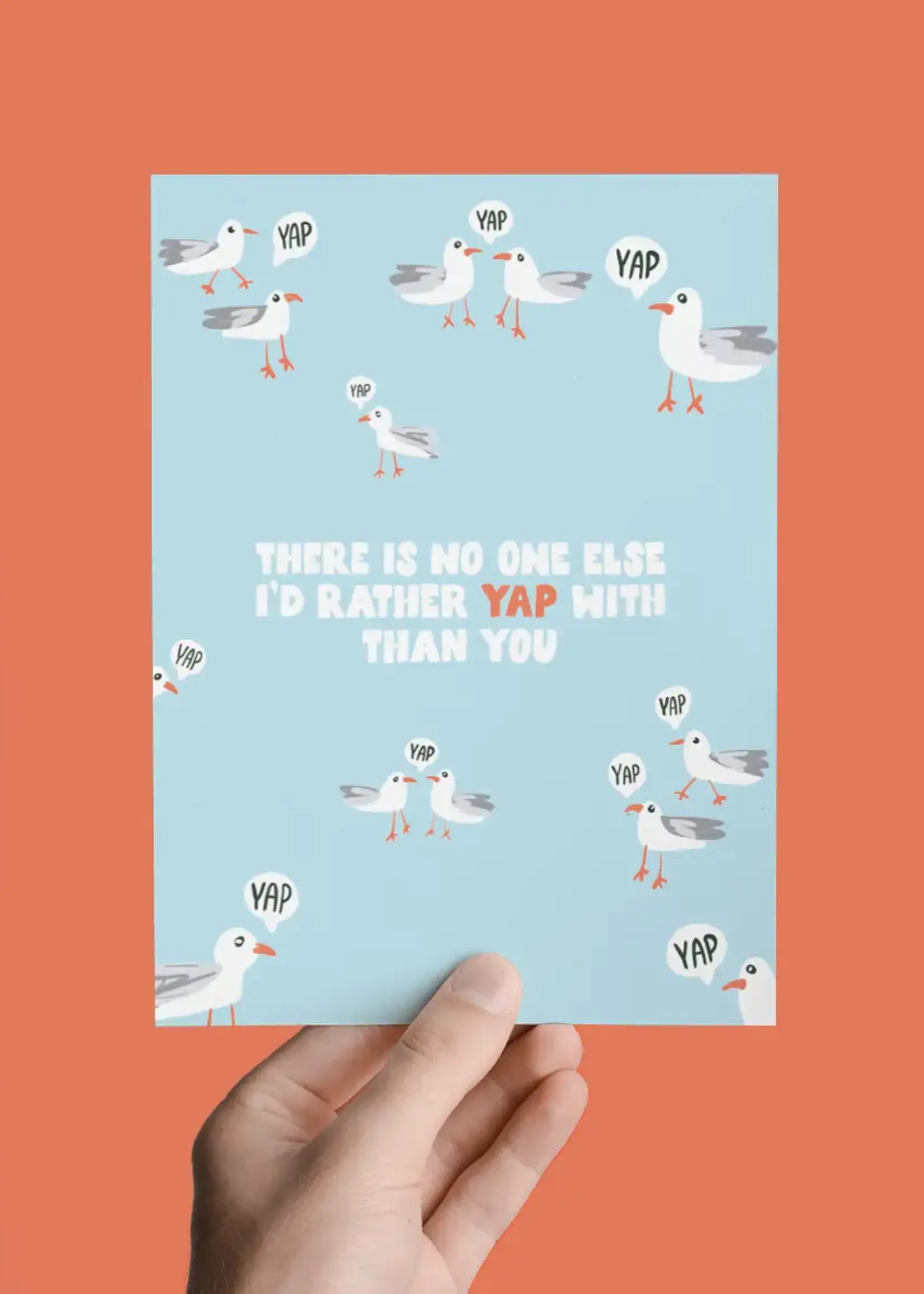 Yapping Seagulls Valentine Anniversary Love Greeting Card