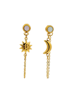 Salty Cali MOON AND SUN ~ CHAIN EARRING