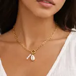 Salty Cali PAPERCLIP WITH SHELL AND PEARL