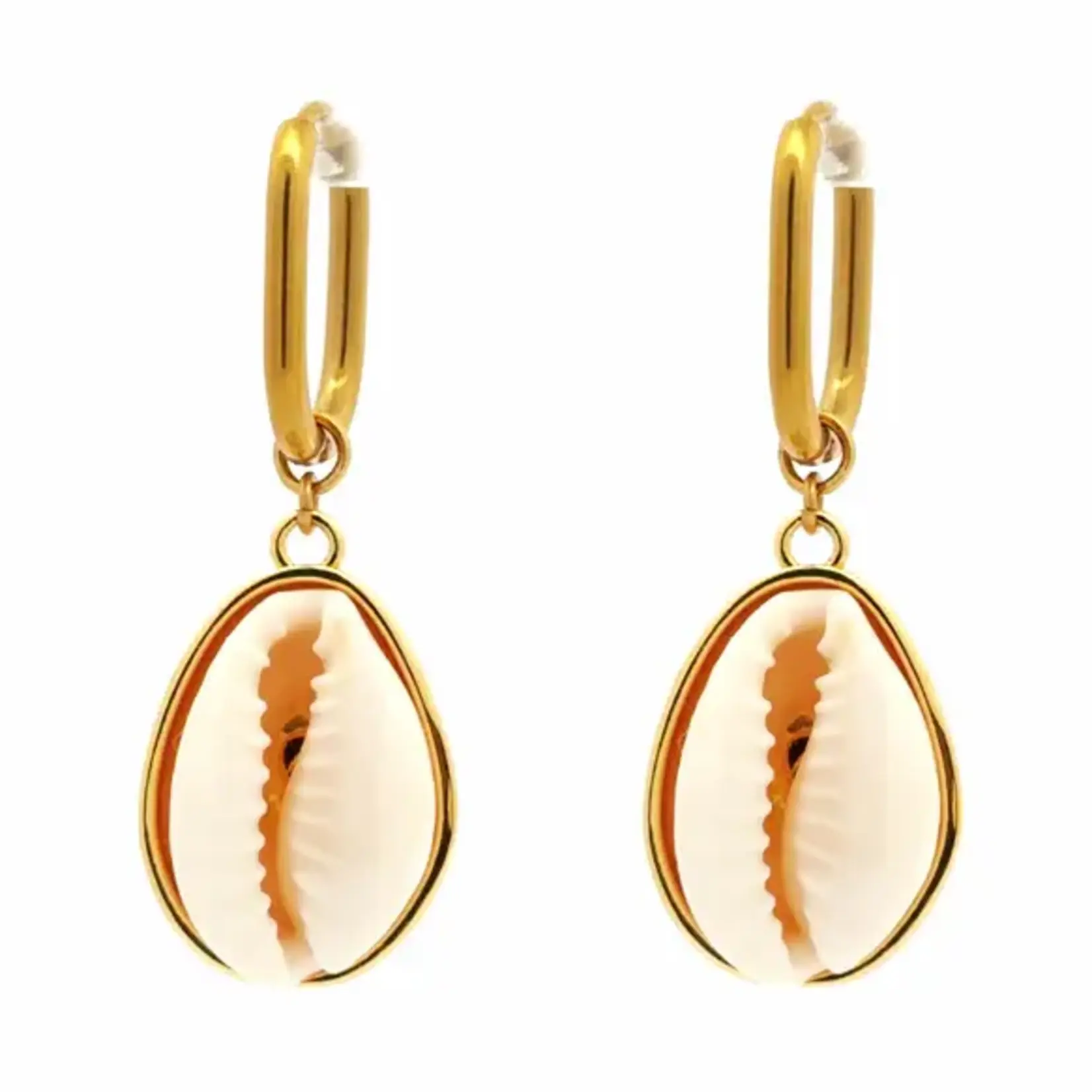 Salty Cali DANGLE COWRIE SHELL EARRINGS