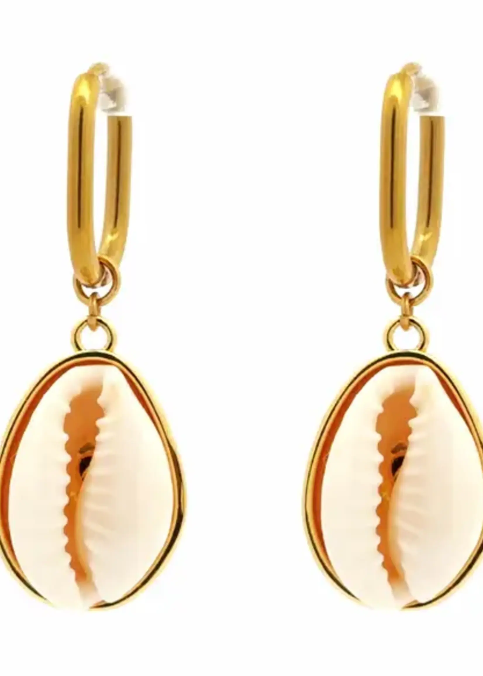 Salty Cali DANGLE COWRIE SHELL EARRINGS