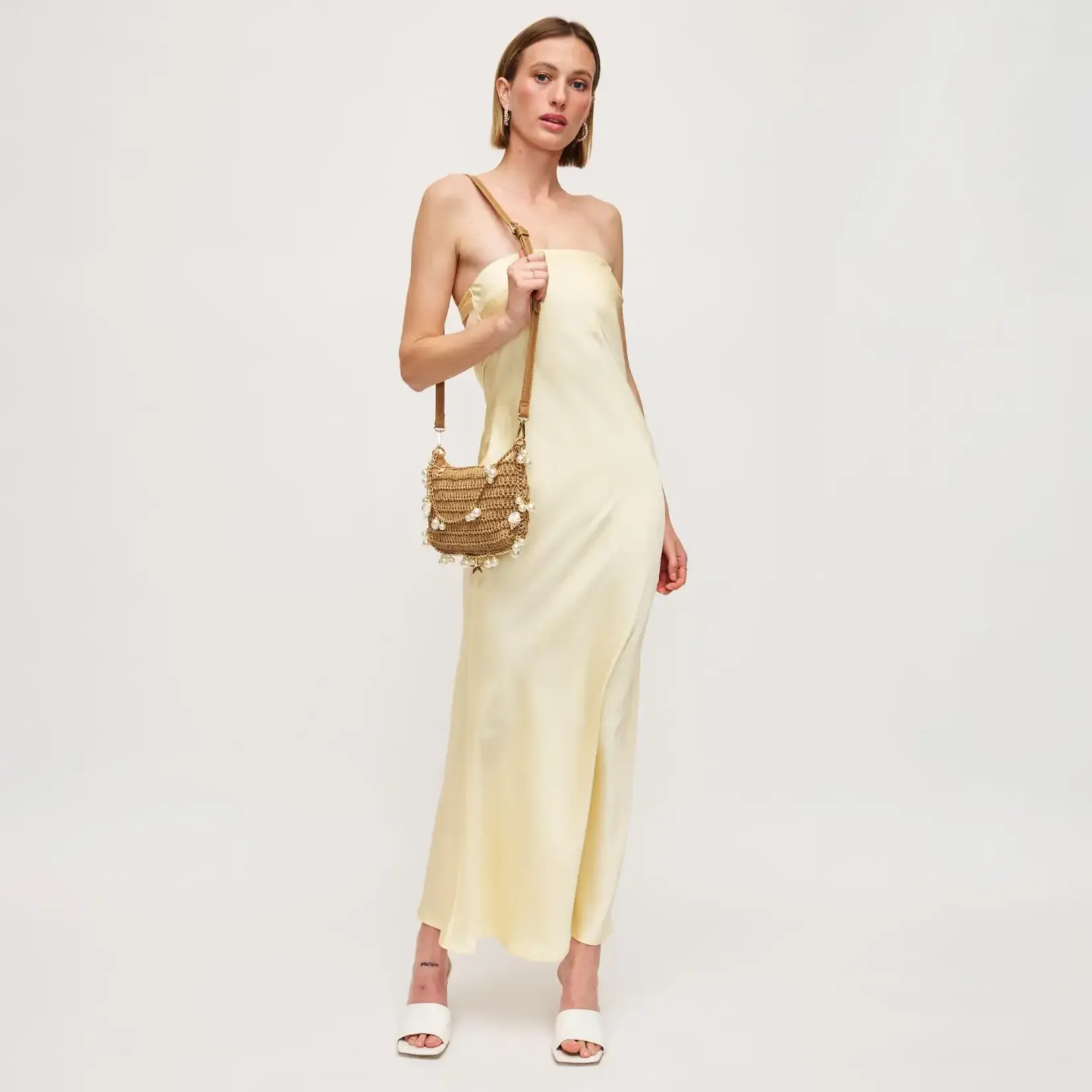 Steph Seashell Straw Bag Evening Bag