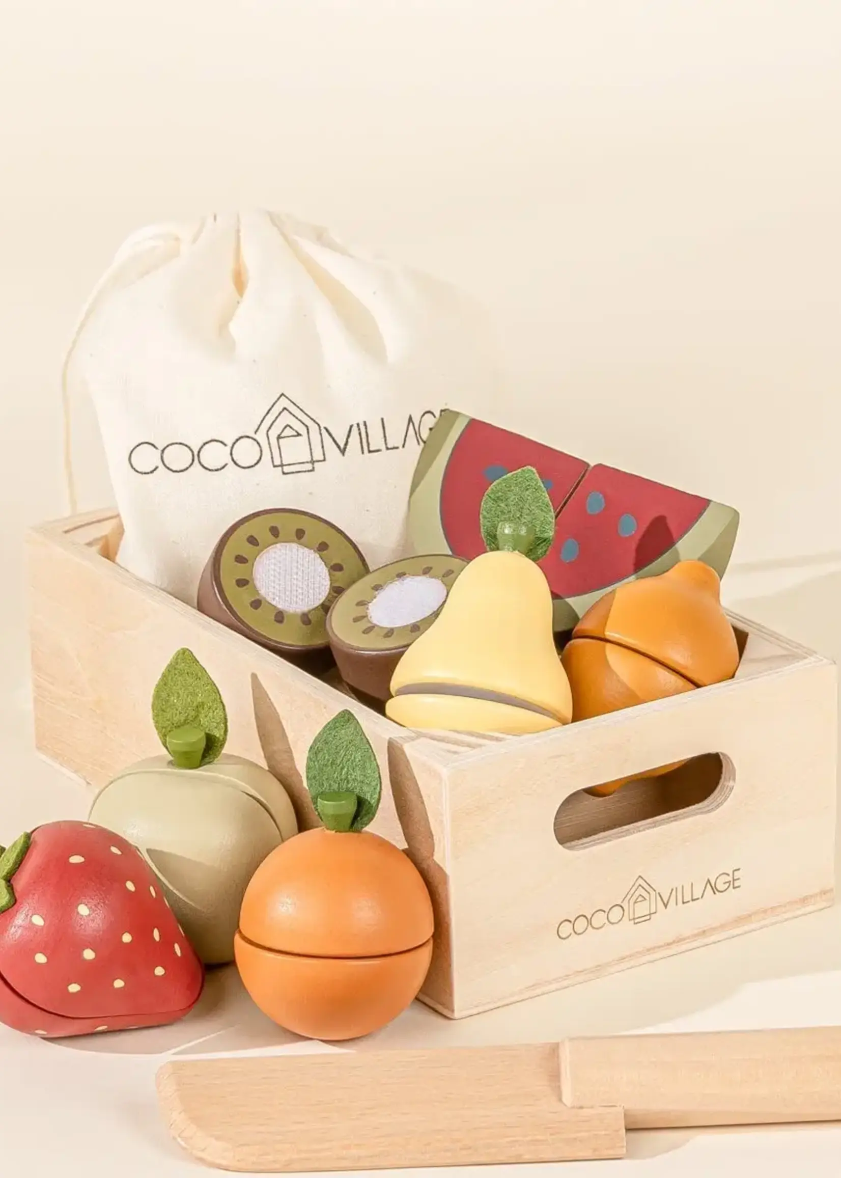 Wooden Fruits Playset