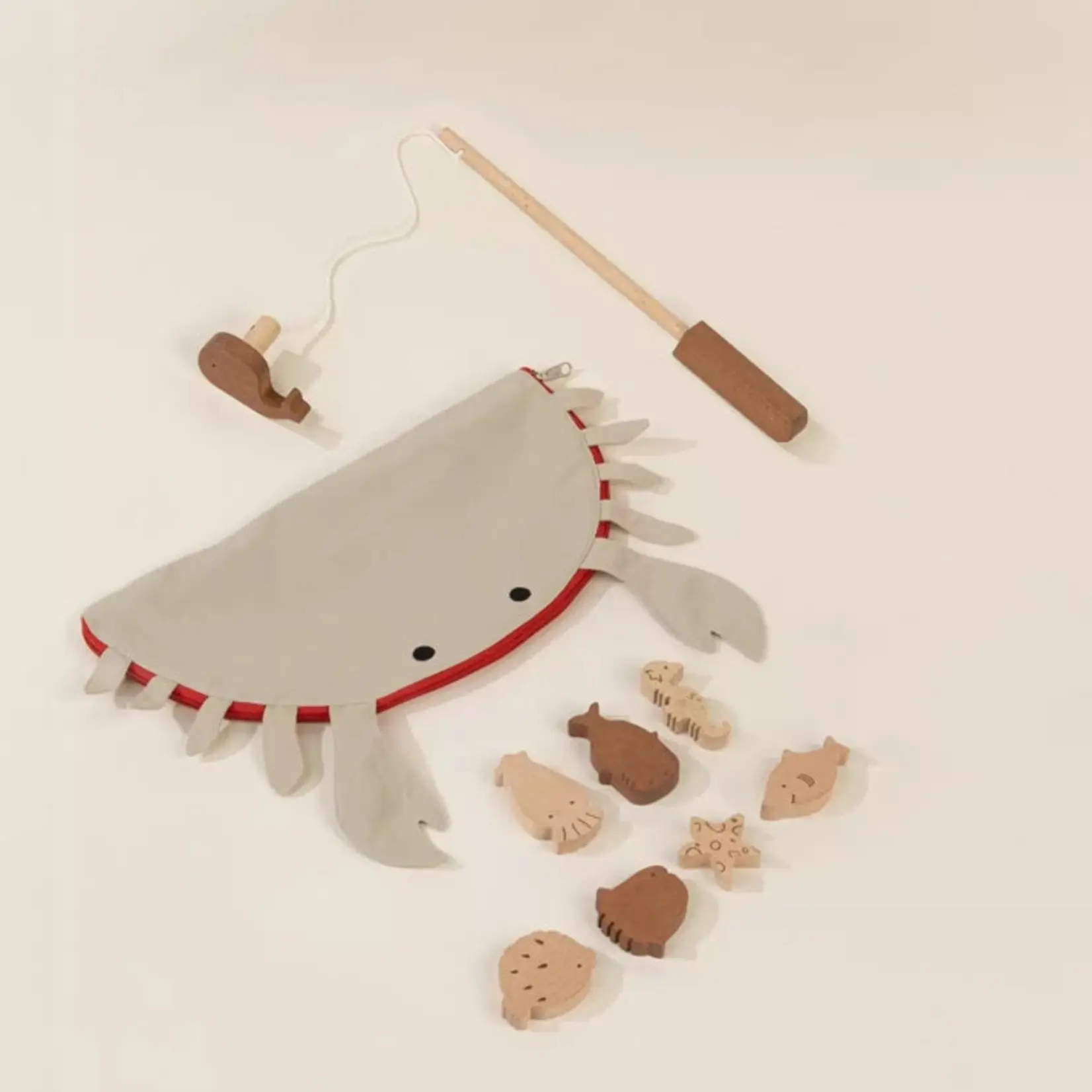 Wooden Fishing Game with Bag