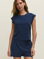 Z Supply Camino Jersey Denim Top