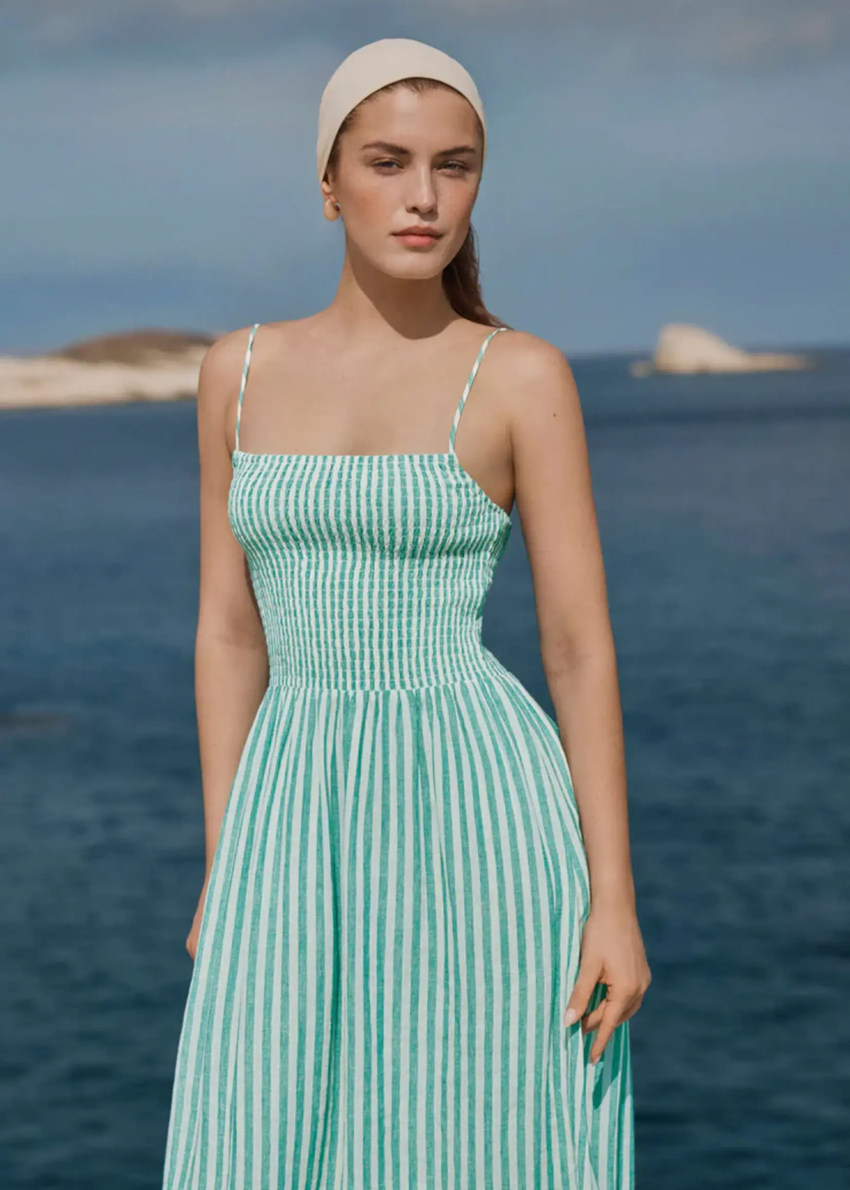 Z Supply Bayside Striped Midi Dress La Palma
