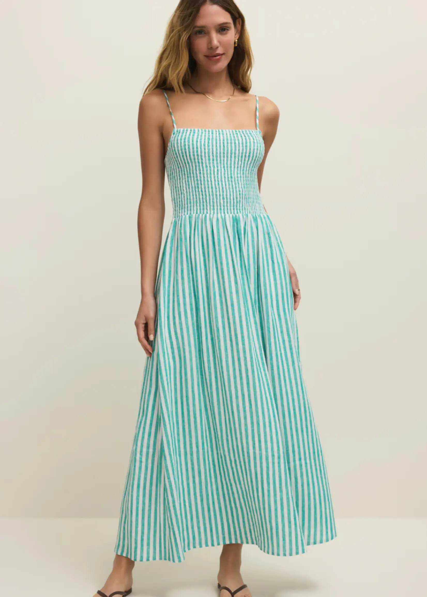 Z Supply Bayside Striped Midi Dress La Palma