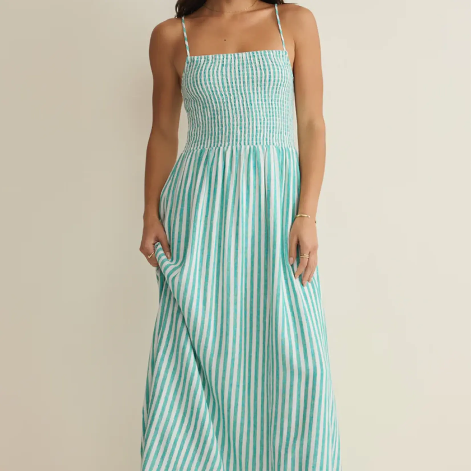 Z Supply Bayside Striped Midi Dress La Palma