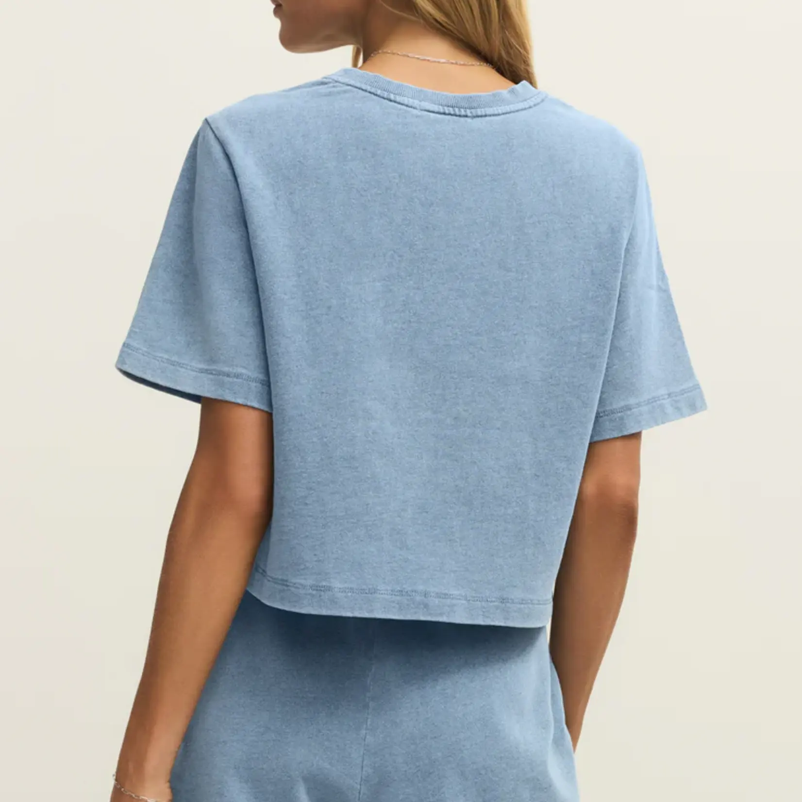 Z Supply Curran Knit Denim Sweatshirt