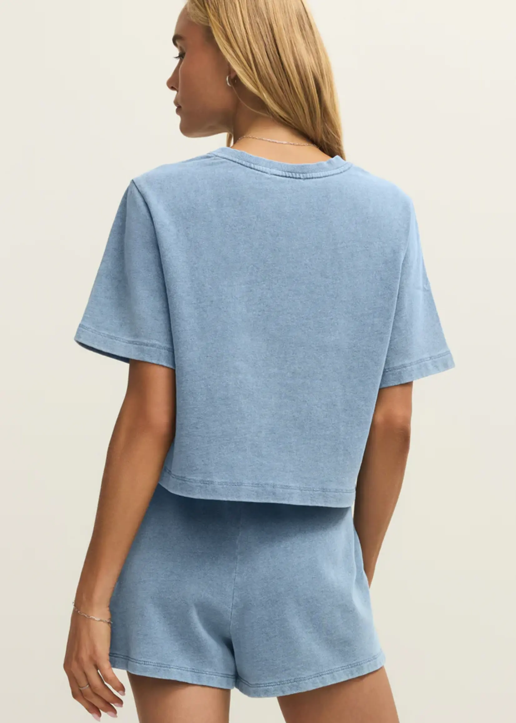 Z Supply Curran Knit Denim Sweatshirt