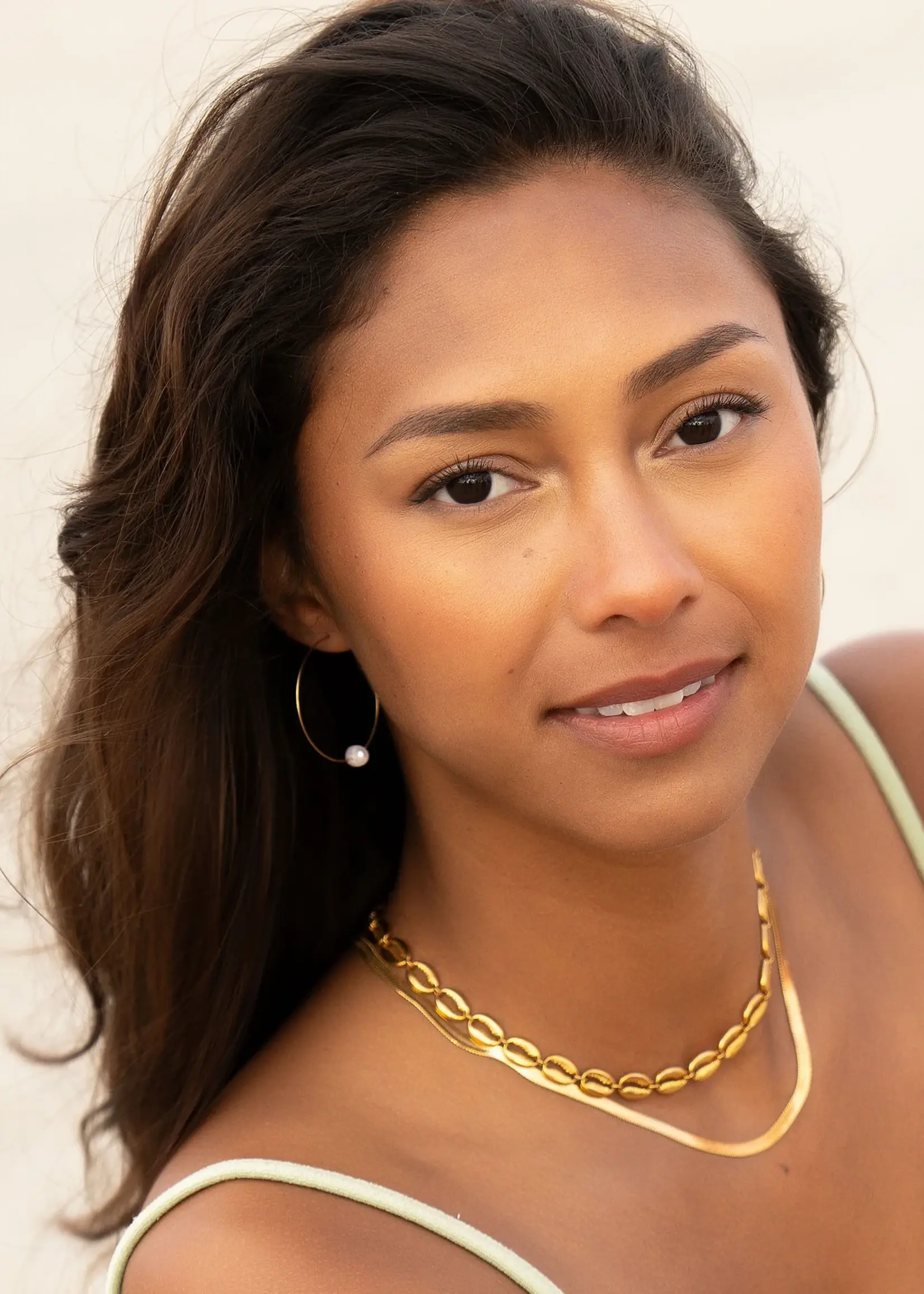 Salty Cali FRESH WATER PEARL HOOPS ~ SALTY SHELLS