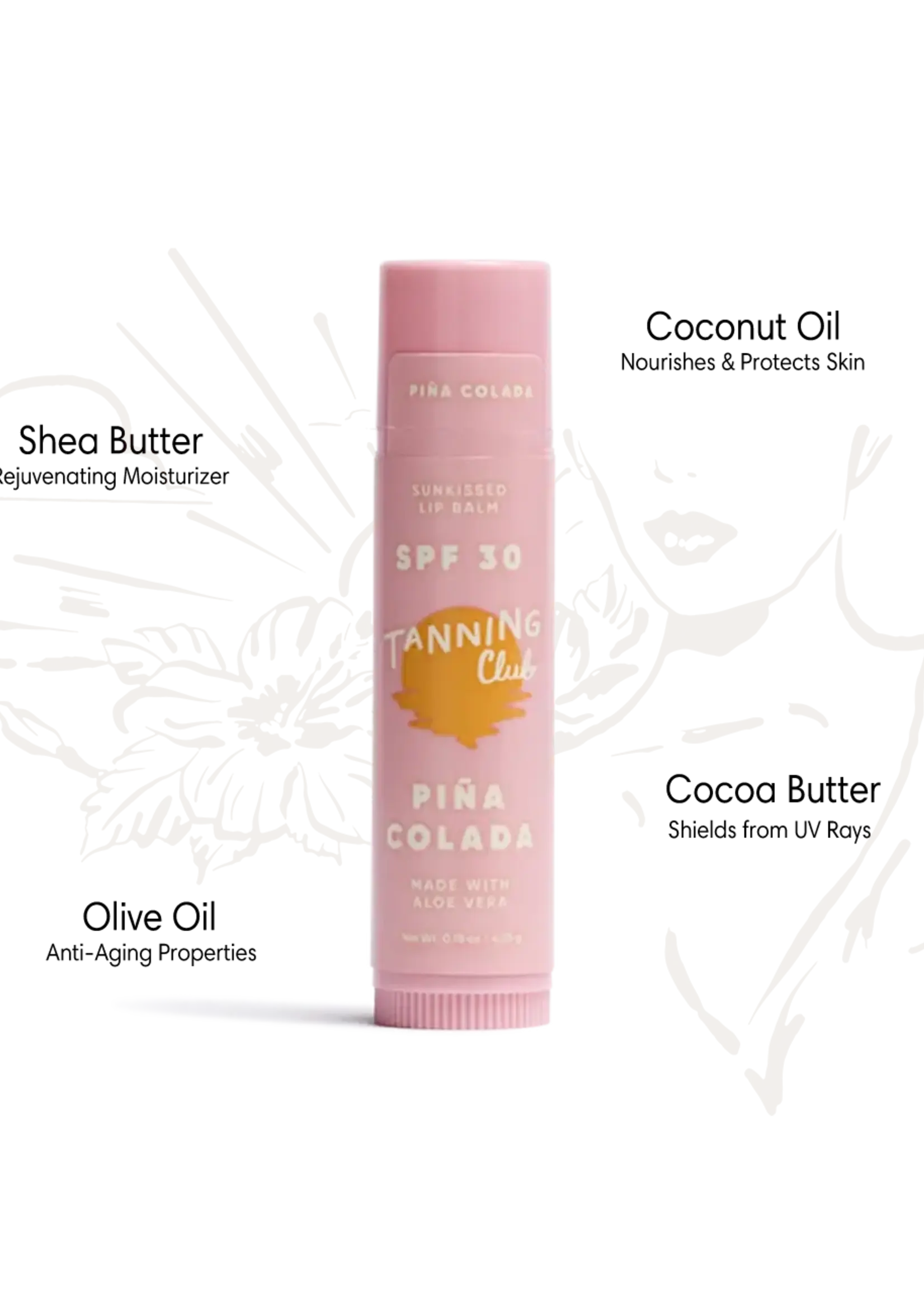 Tanning Club Piña Colada SPF 30 Lip Balm