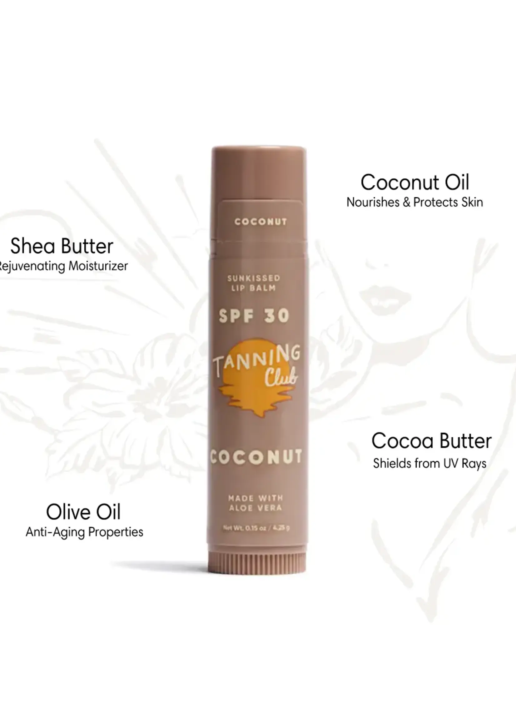 Tanning Club Coconut SPF 30 Lip Balm