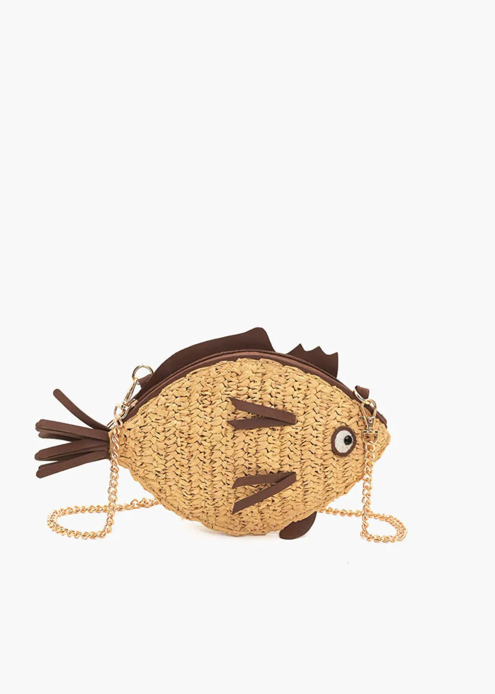 Marine Muse Raffia Fish Bag