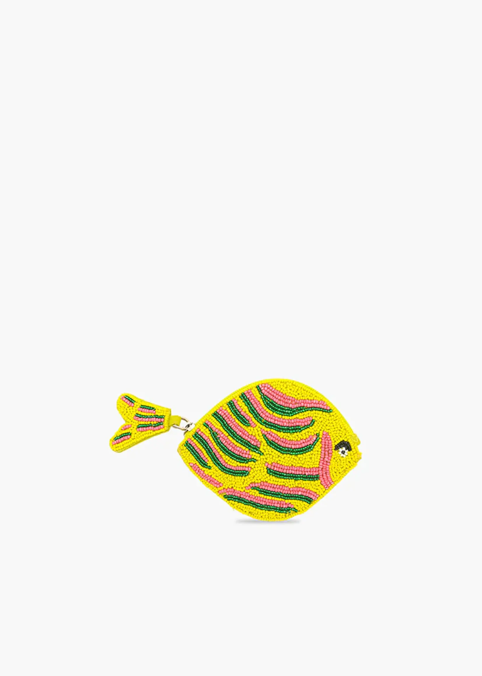 Fish & Fins Mini Coin Pouch - Yellow Tropic