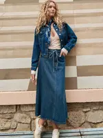 Denim Maxi with Tie