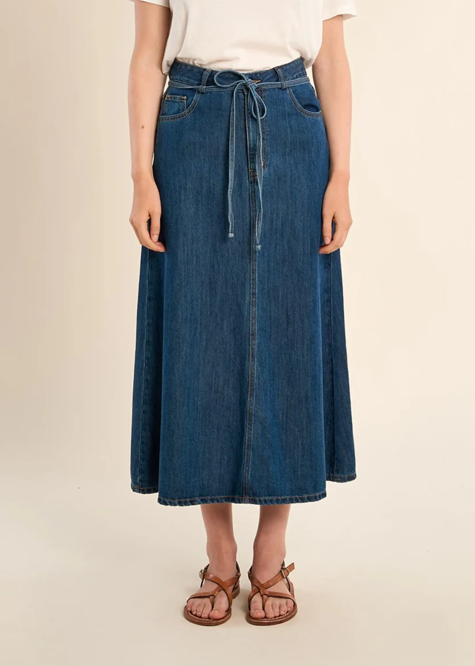 Denim Maxi with Tie