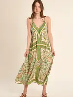 Flowy Patterned  Midi Dress