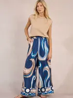 Printed Wide-leg Trousers