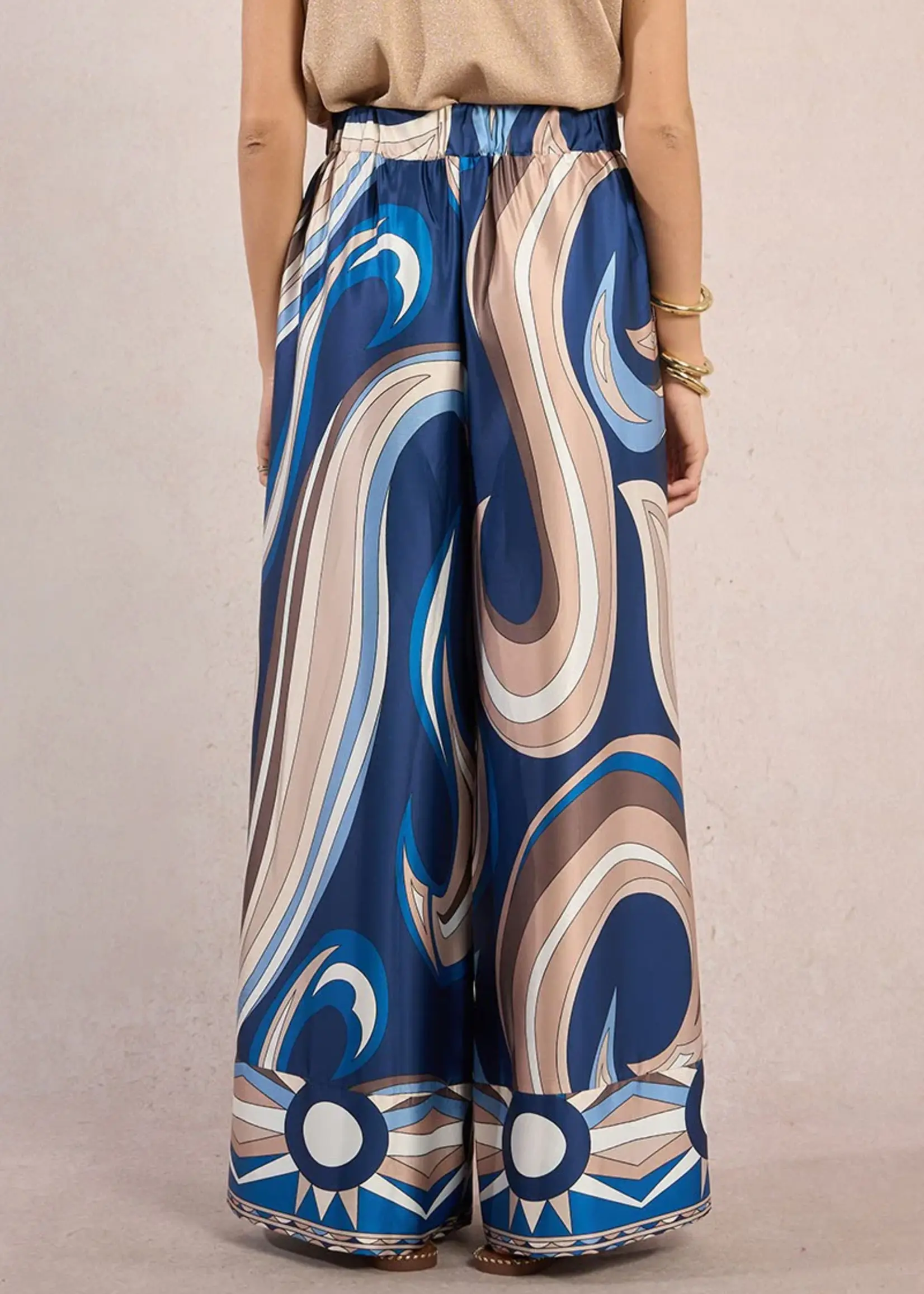 Printed Wide-leg Trousers