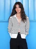 Striped Double-zip Vest