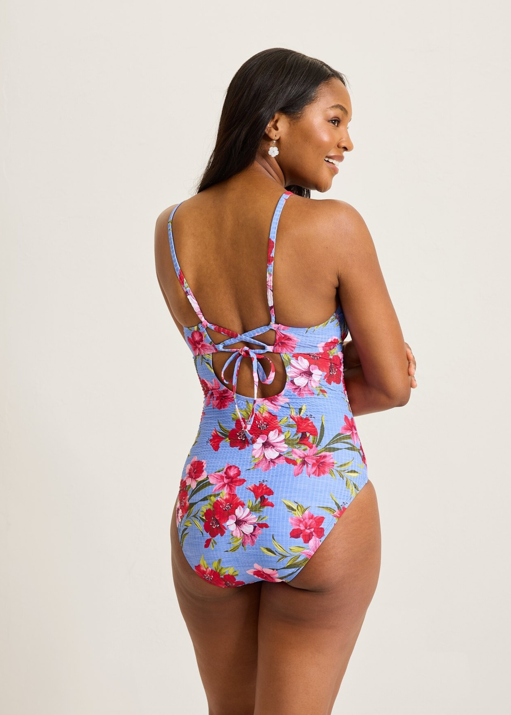 Tommy Bahama Tropic Isles Chambray Beach One-Piece Swimsuit