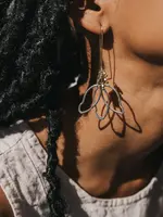 Kairavani Lotus Petal Drop Earrings