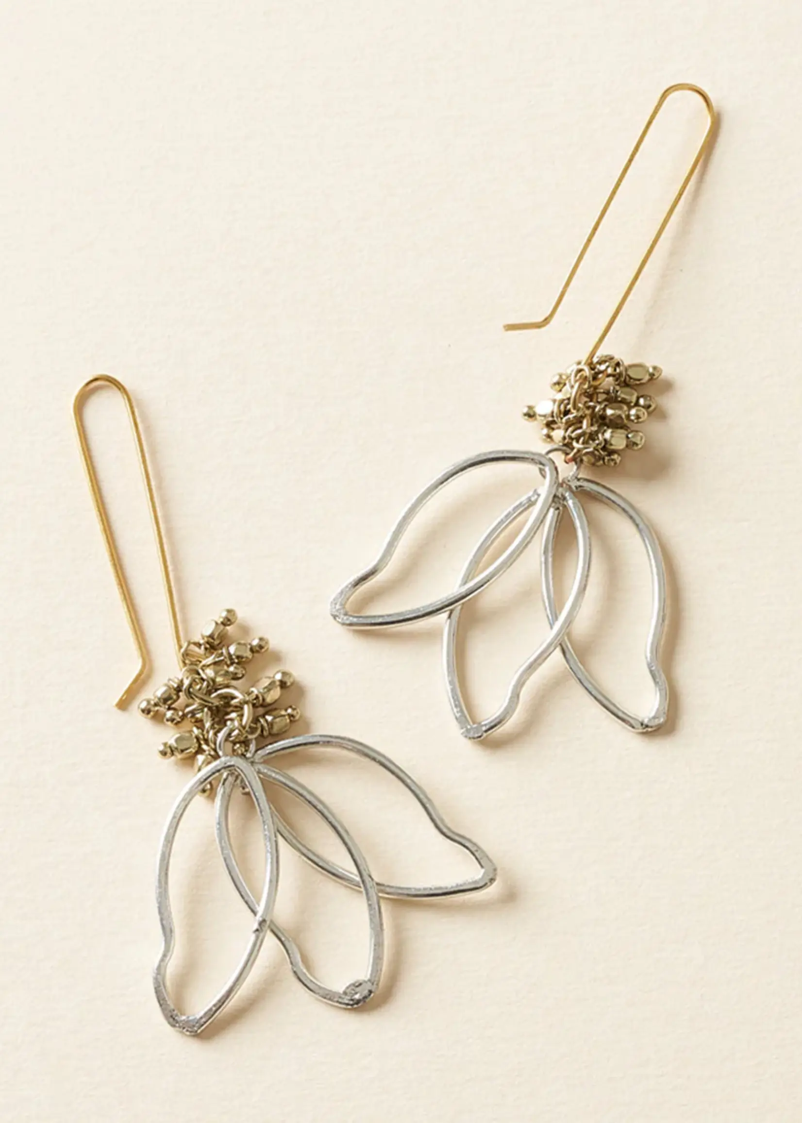 Kairavani Lotus Petal Drop Earrings