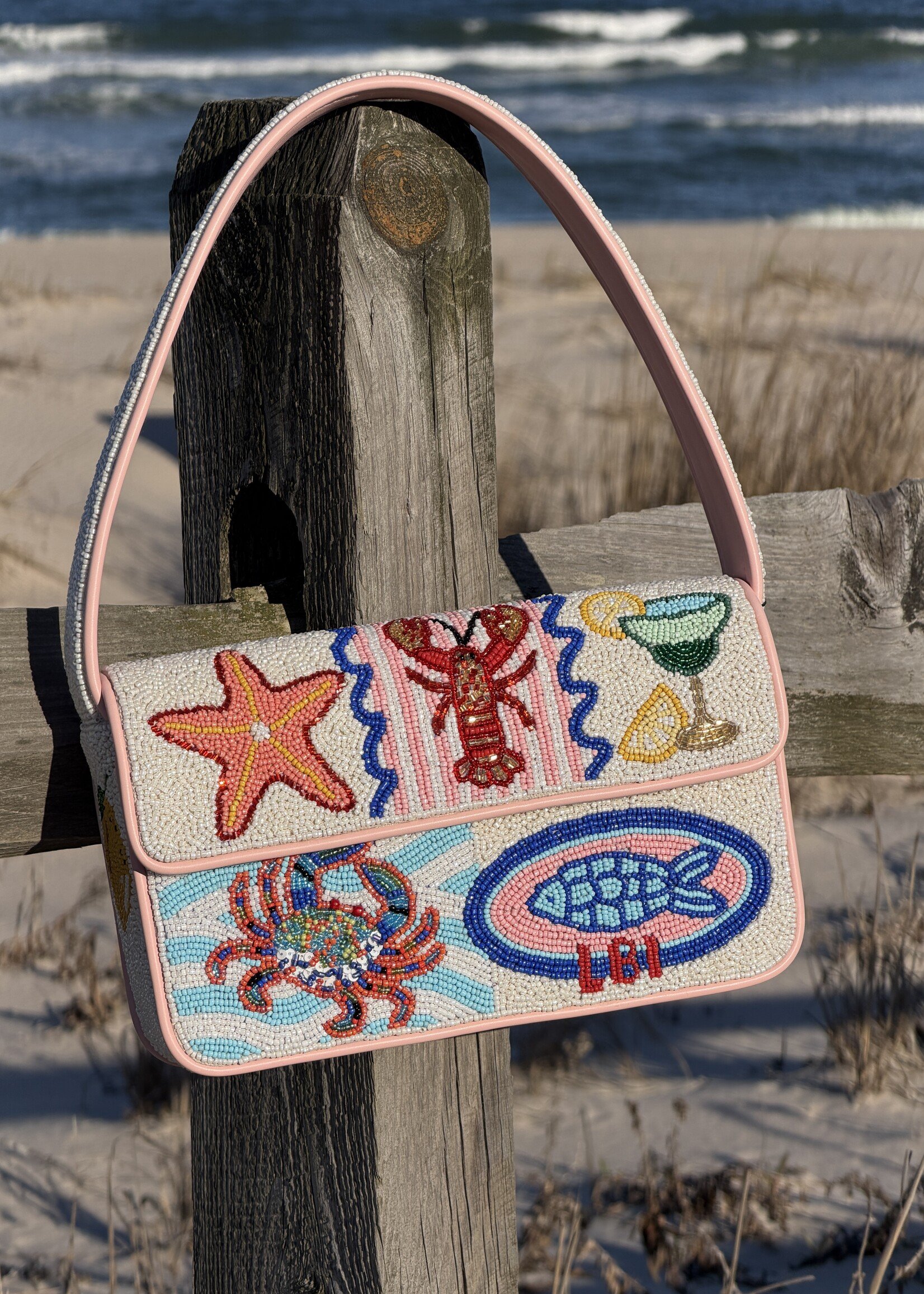 America & Beyond The LBI Beaded Shoulder Bag