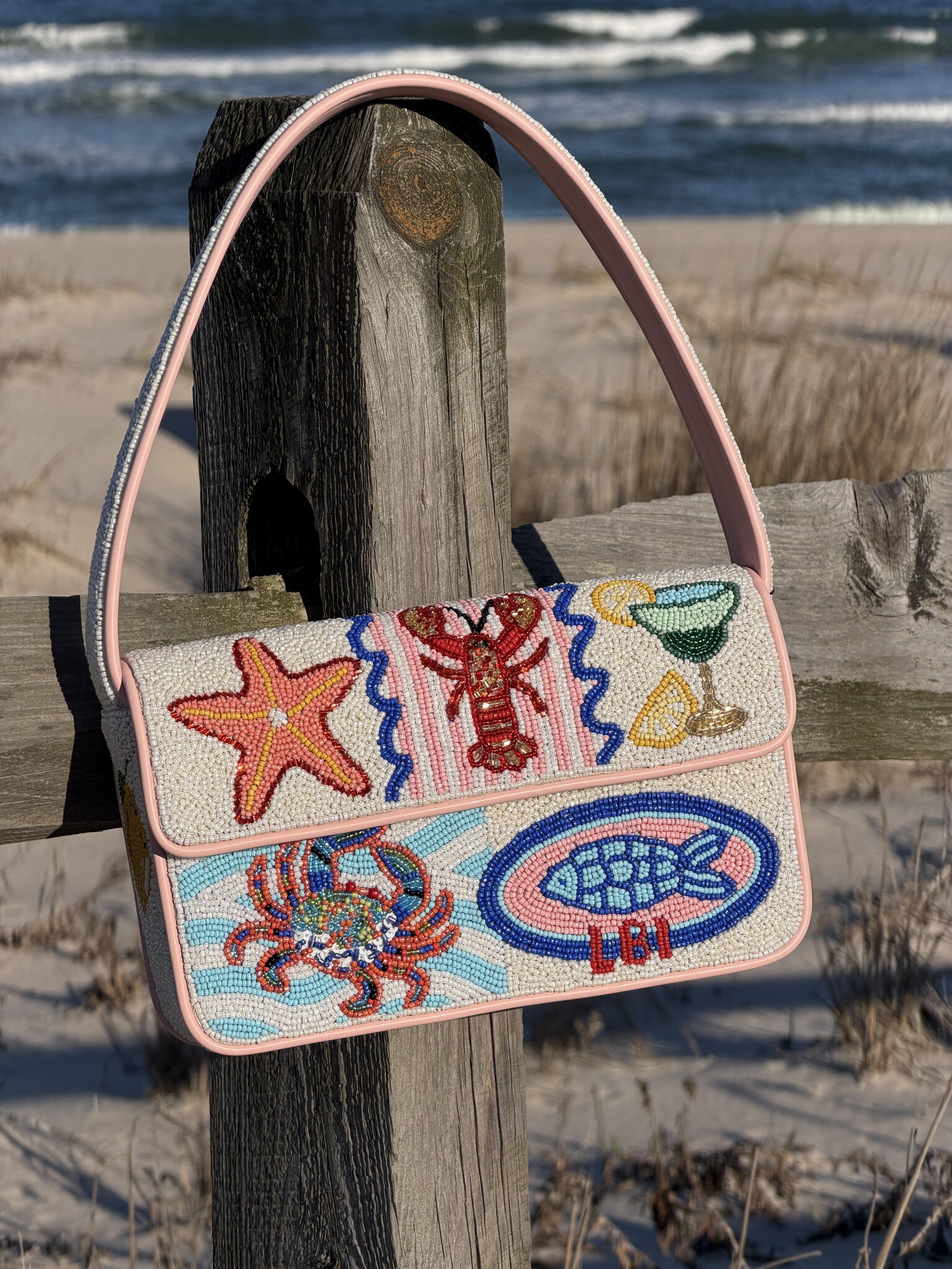 The LBI Beaded Shoulder Bag - Five 0 Six Surf Boutique