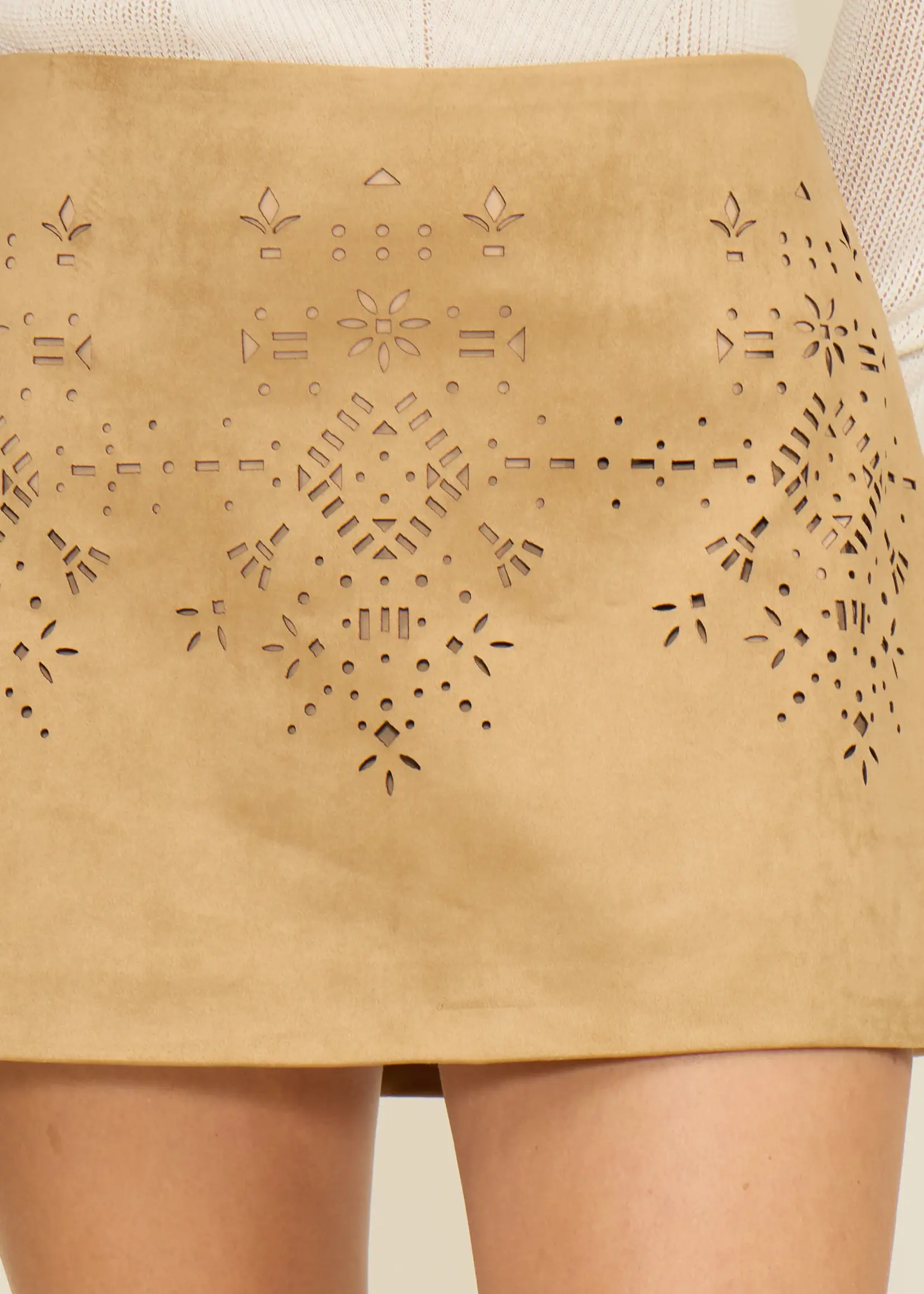 Nia Faux Suede Mini Skirt