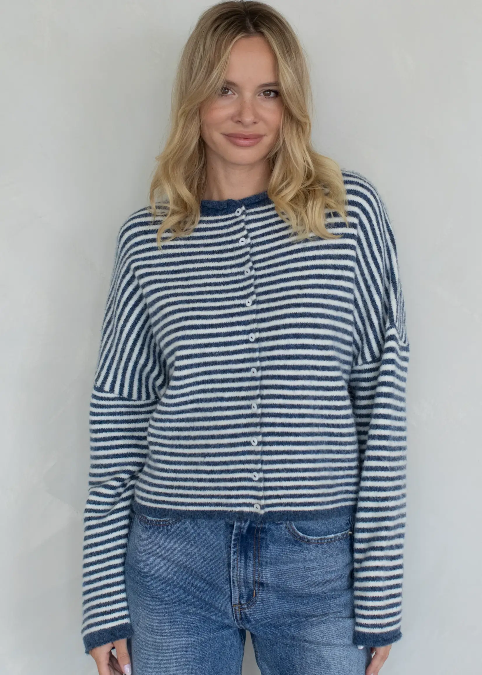 Things Between Piper Cardigan - Mini Stripe