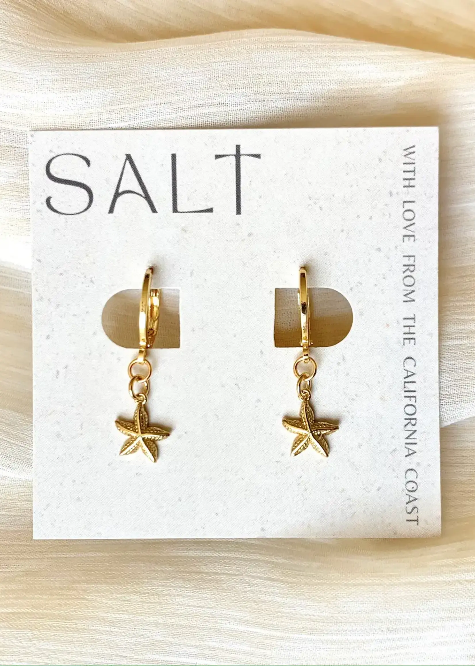 Starfish Huggie Hoops│14k Yellow Gold│Coastal Jewelry