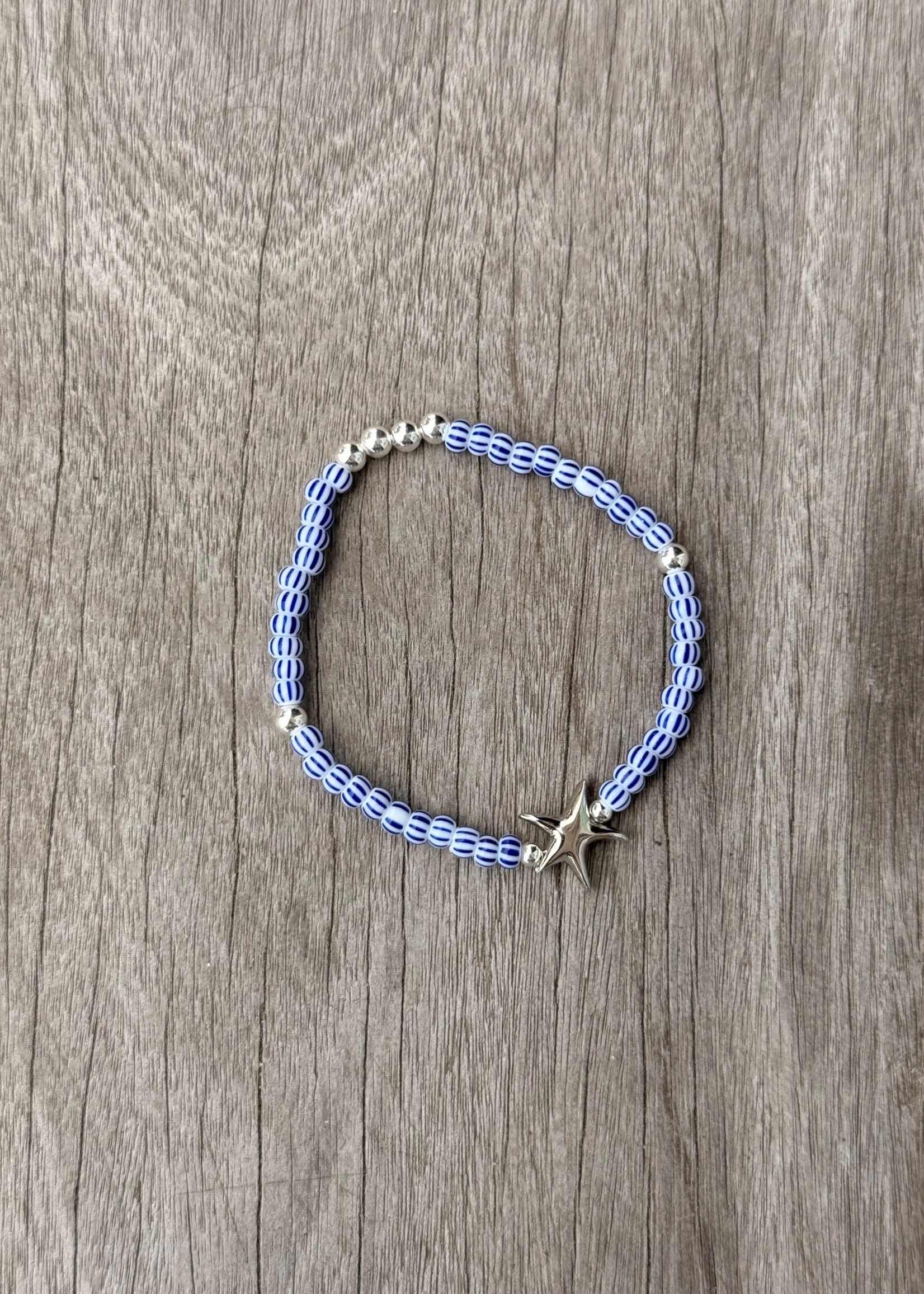 Starfish Stripe Bead Bracelet