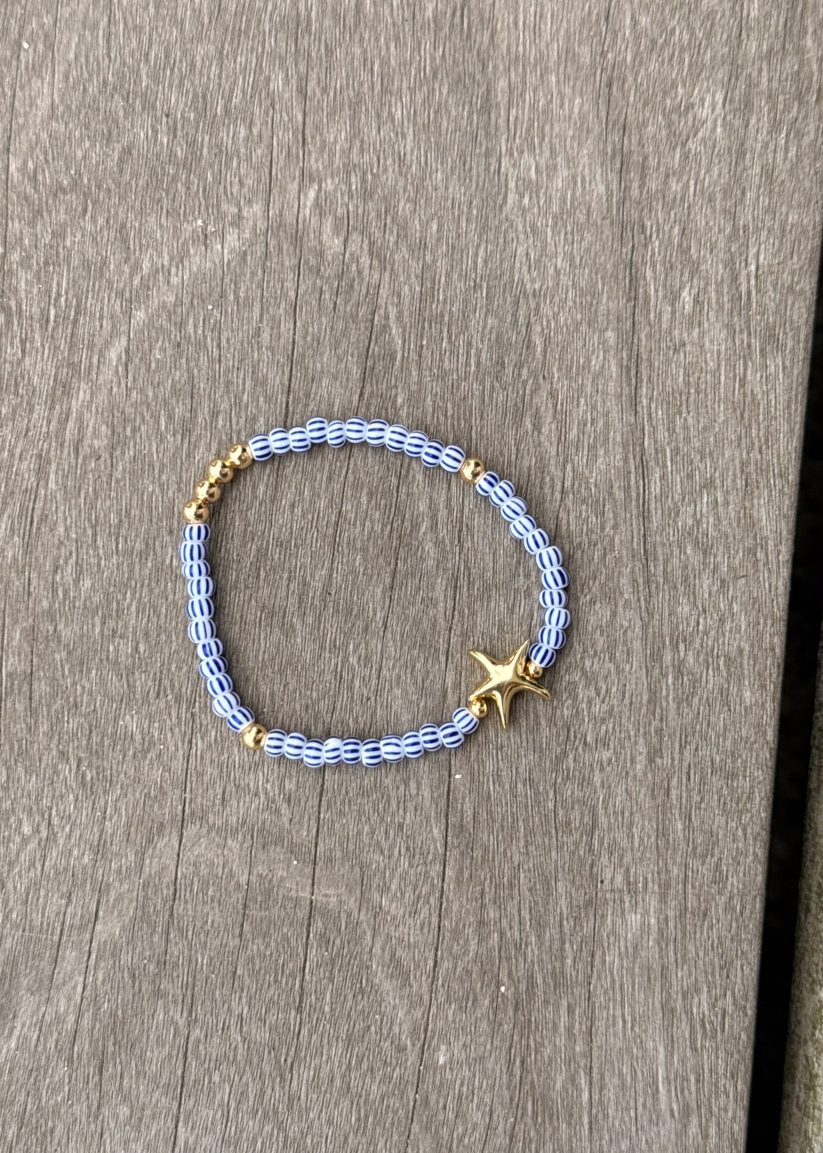 Starfish Stripe Bead Bracelet