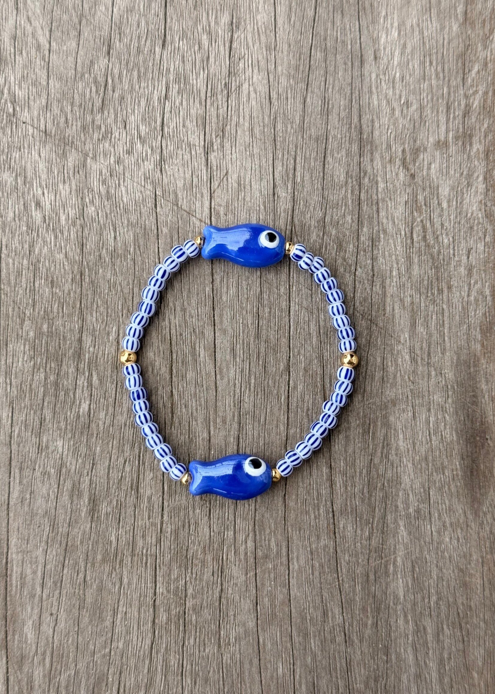 Blue Tides Stretch Bracelet