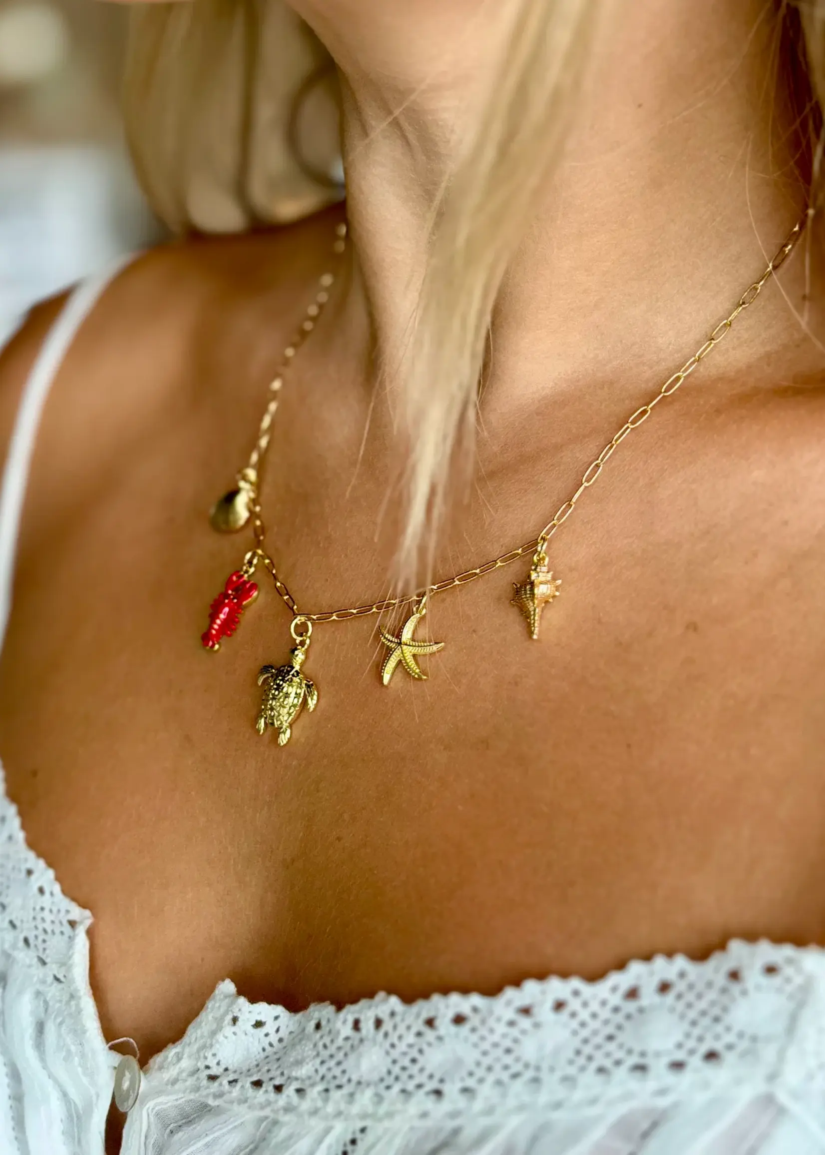 Silver Girl Jewelry Morning Tides Charm Necklace