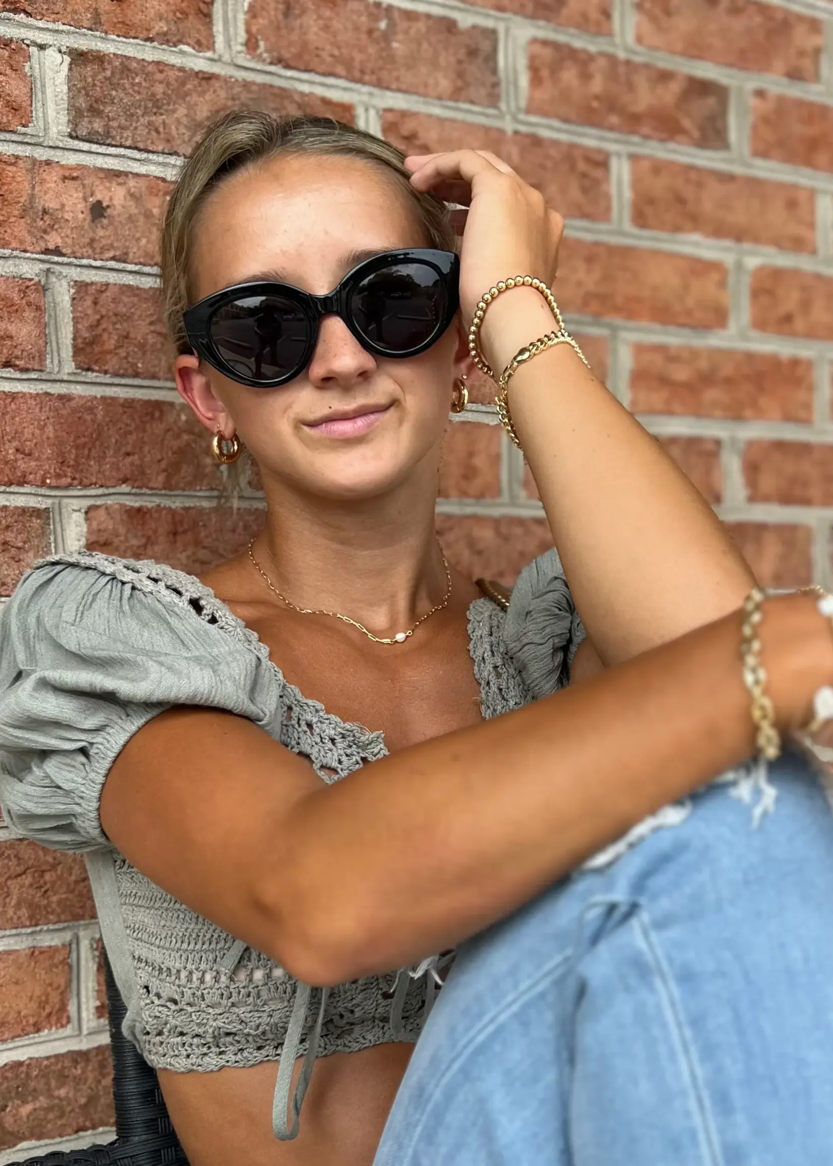 Silver Girl Jewelry Dainty Pearl Paper Clip Necklace