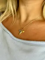 Silver Girl Jewelry Blue Drift Cluster Charm Necklace